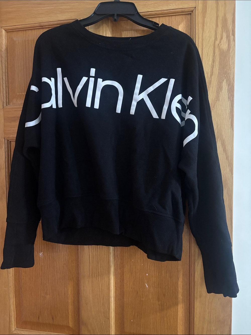 Calvin Klein Black Crewneck Sweatshirt with White Logo